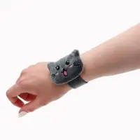 Игольница на браслете &laquo;Кошка&raquo;, 23&times;6.5 см, серая
