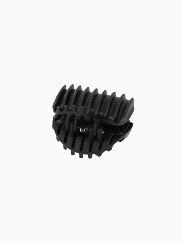 Крабик для волос &laquo;Матовый&raquo;, рубчик, 4 см, чёрный