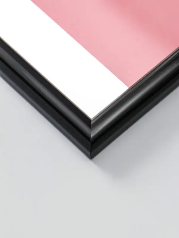 Фоторамка для фото 21х29,7 см (А4) "Oframe", пластик, чёрный, (пластиковый экран)