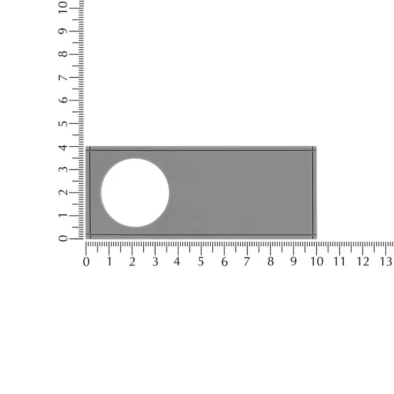 Лейбл из ПВХ с вырубкой «Круг», серый Лейбл из ПВХ с вырубкой «Круг», серый