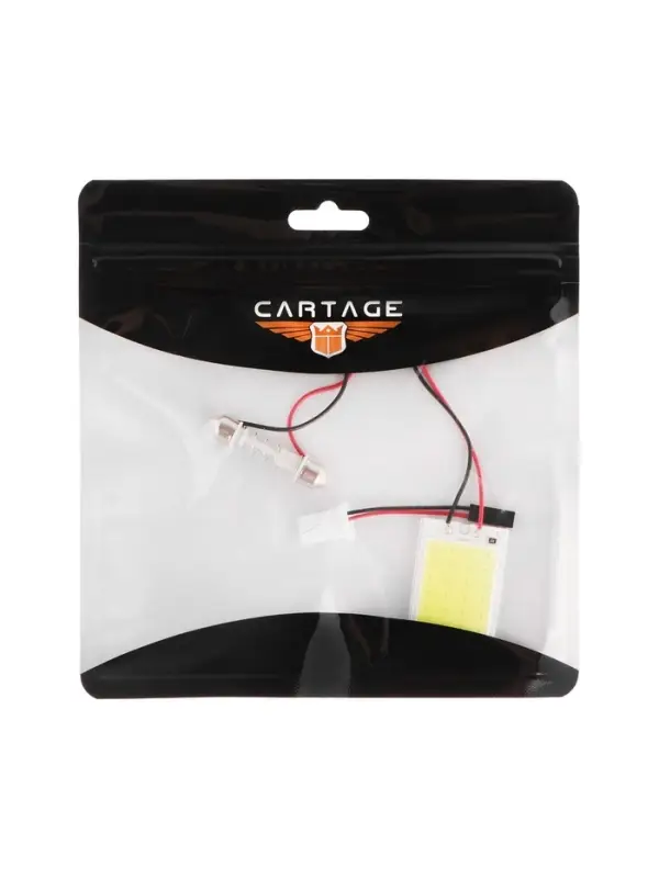 Автомобильная лампа светодиодная, 12 В, 24 SMD, два переходника, свет белый