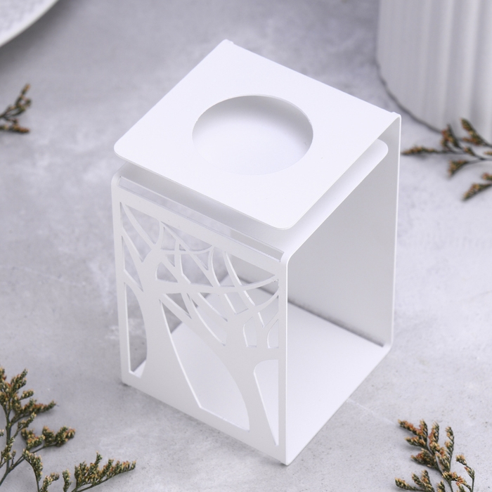 Подсвечник большой Подсвечник большой "Деревья" 7х7х11,5 см, белый