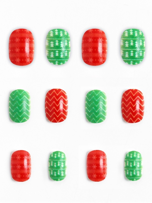 Детские накладные ногти на новый год «Морозная вьюга», 12 шт Детские накладные ногти на новый год «Морозная вьюга», 12 шт