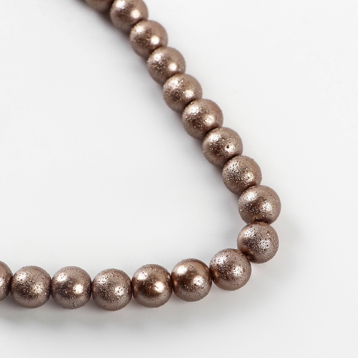 Бусины из стекла, набор 78 шт., размер 1 шт. — 10 мм, цвет коричневый