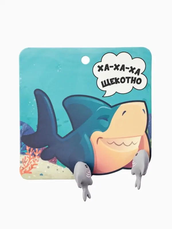 Серьги из полимерной глины &laquo;Акула&raquo;, серые