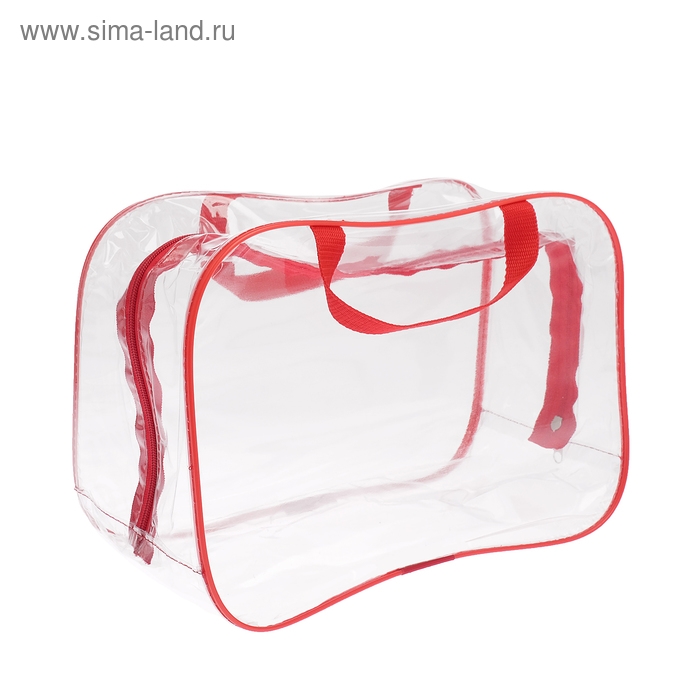 Сумка в роддом, с косметичкой, размер 33х53х24 см, набор 2 шт., цвет прозрачный/красный, Mum&Baby Сумка в роддом, с косметичкой, размер 33х53х24 см, набор 2 шт., цвет прозрачный/красный, Mum&Baby
