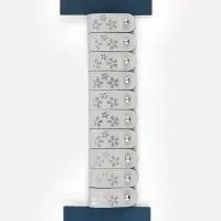 Бирка с кнопкой &laquo;Цветок&raquo; TEIRA, с тиснением, 8&times;1.5 см, 10 шт., серая