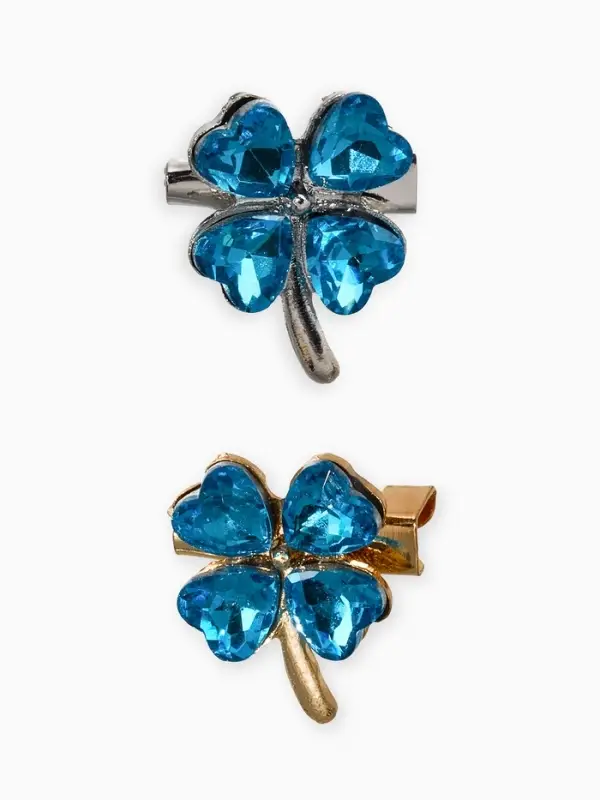 Брошь &laquo;Клевер&raquo;, сапфировый, МИКС, (неделимая фасовка 12 шт. цена за шт.)