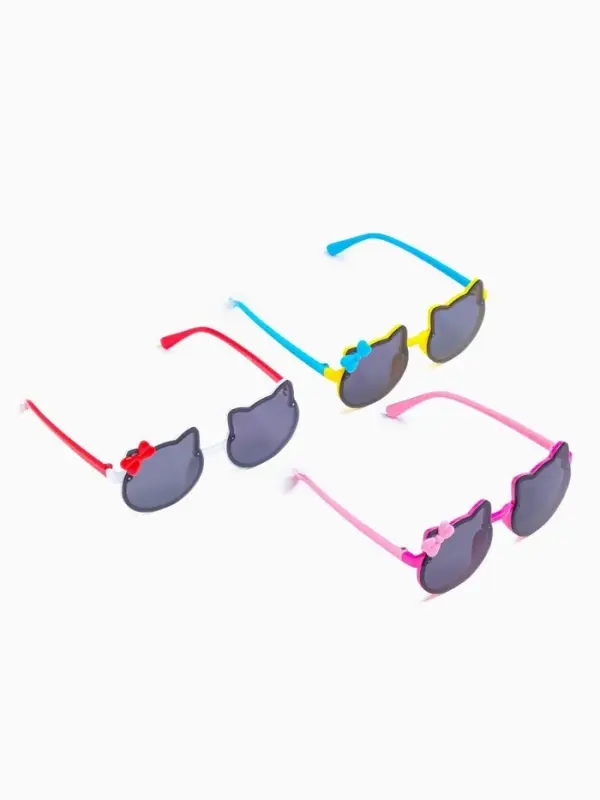 Очки солнцезащитные детские &laquo;OneSun. Кошка&raquo;, uv 400, линза 5&times;5 см, микс