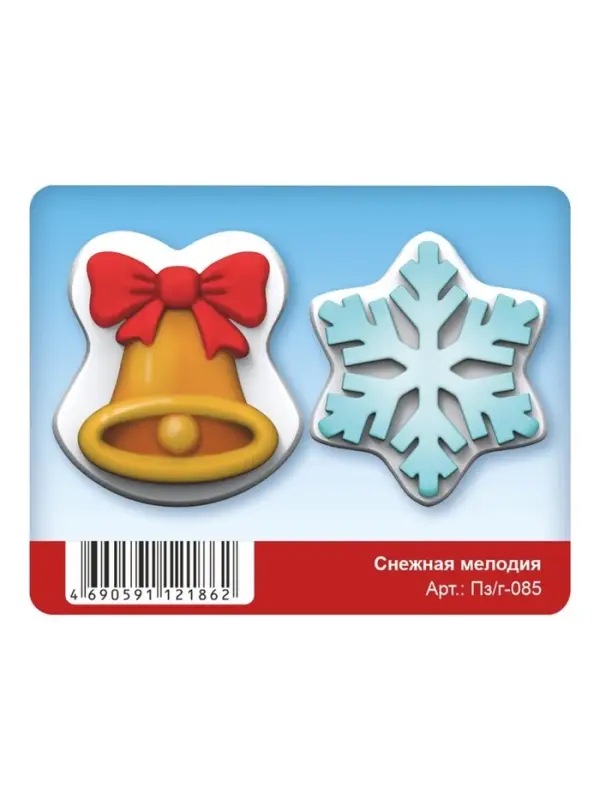 Магниты из гипса &laquo;Снежная мелодия&raquo;