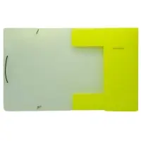 Папка на резинке А4, 500 мкм, Calligrata Neon, корешок 30 мм, неоновая, жёлтая