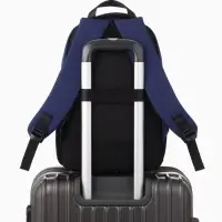 Рюкзак школьный, 2 отделения, 5 карманов, водонепроницаемое дно, 26&times;14&times;39 см, синий