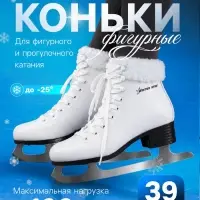 Коньки фигурные Winter Star с мехом, размер 39