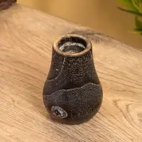 Подсвечник, d=4 см, 9&times;9&times;12 см, дерево джати, тёмно-коричневый