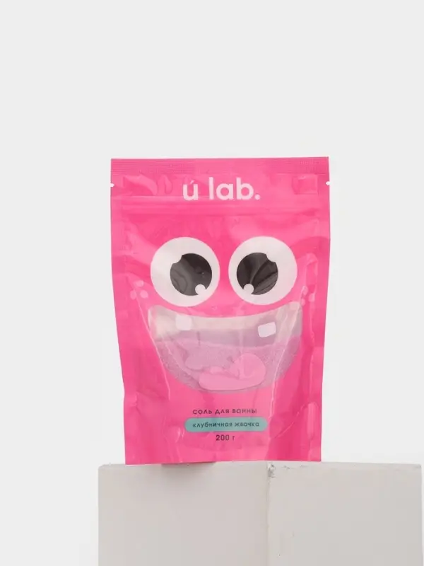 Соль для ванны «Монстрики», 200 г, аромат клубничная жвачка, ULAB Соль для ванны «Монстрики», 200 г, аромат клубничная жвачка, ULAB