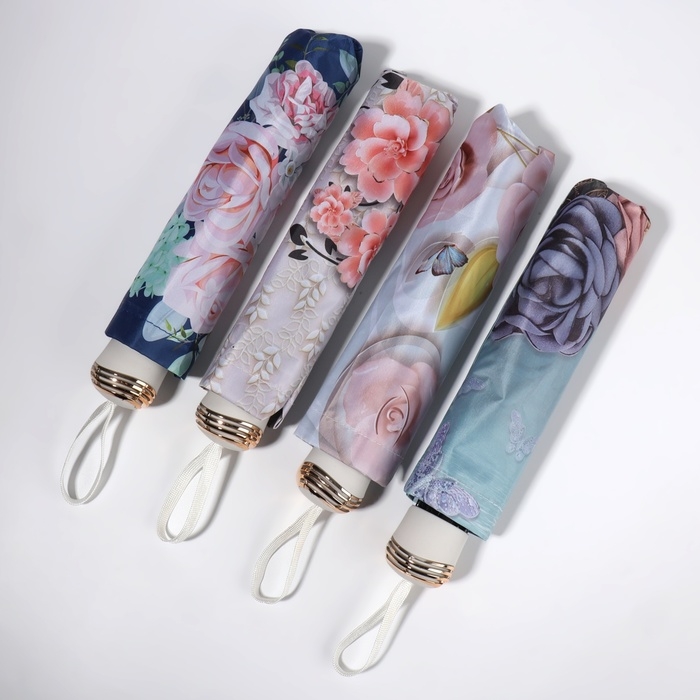 Зонт механический «Свежесть», эпонж, 4 сложения, 8 спиц, R = 47/55 см, D = 110 см, цвет МИКС Зонт механический «Свежесть», эпонж, 4 сложения, 8 спиц, R = 47/55 см, D = 110 см, цвет МИКС