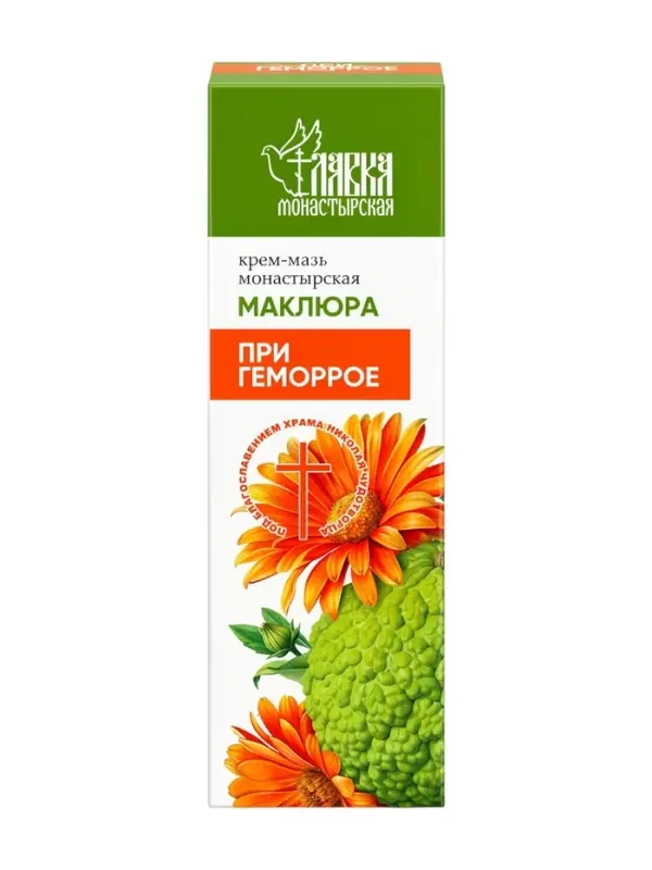 Крем-мазь &laquo;Маклюра&raquo; при геморрое &laquo;Монастырская лавка&raquo; стекло, 30 мл