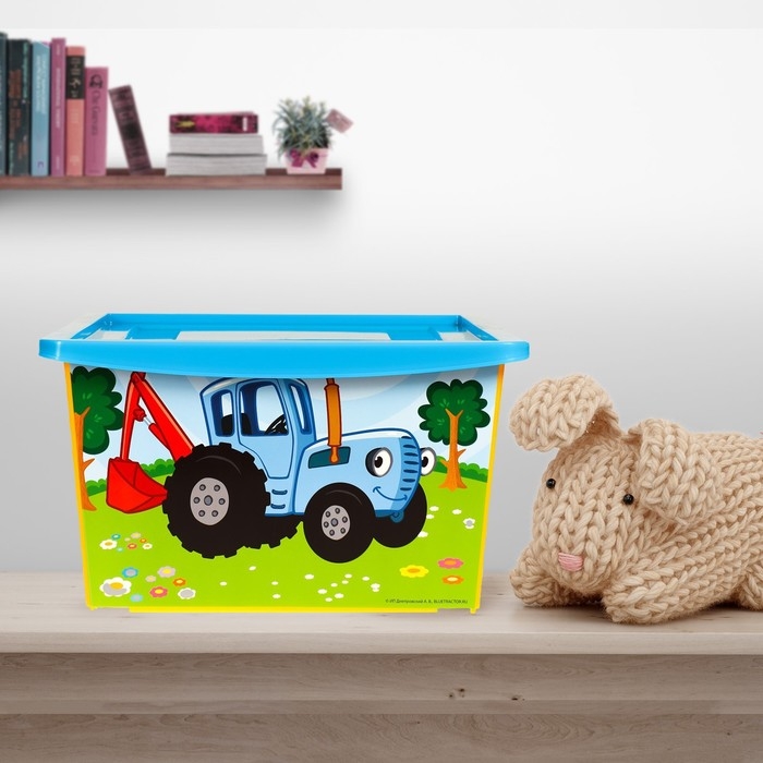 Ящик для игрушек, с крышкой, «Синий трактор», объём 30 л Ящик для игрушек, с крышкой, «Синий трактор», объём 30 л