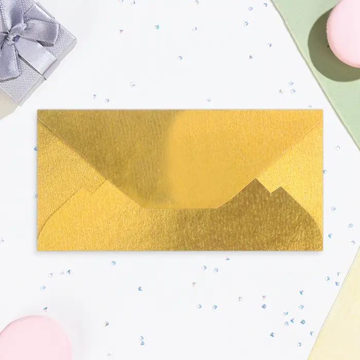 Конверт для денег "Универсальный" глиттер, слиток, 17х8,5 см