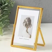 Фоторамка металл на 1 фото 10х15 см "Лофт" золото гальваника 1,2х11,5х16 см Фоторамка металл на 1 фото 10х15 см "Лофт" золото гальваника 1,2х11,5х16 см