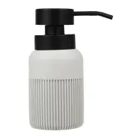 Диспенсер для жидкого мыла тм VETTA Модена, 230мл, полирезин, молочный, 7x7x15см