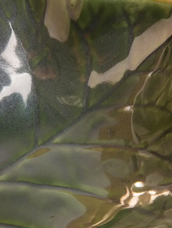 Салатник «Листик», 25×16×5 см, керамика, зелёный