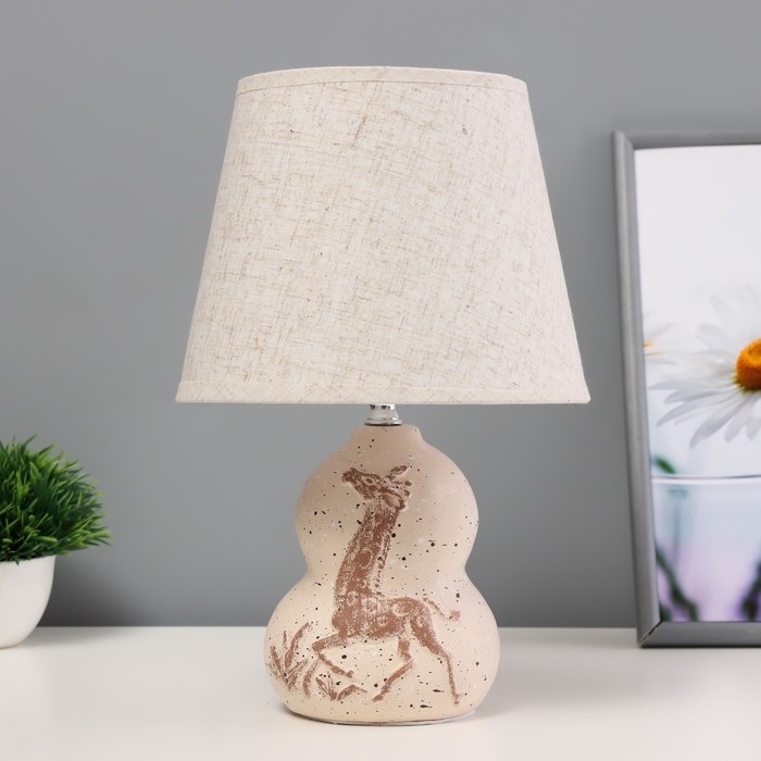 Настольная лампа Настольная лампа"Жираф" Е14 40Вт бежевый 20х20х32см