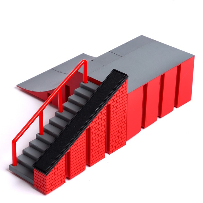 Скейт-парк «Рампа с лестницей», с пальчиковым скейтом, МИКС Скейт-парк «Рампа с лестницей», с пальчиковым скейтом, МИКС