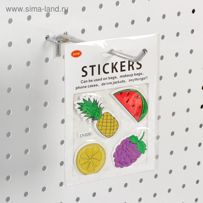 Крючок одинарный для металлической перфорированной панели, d=6 мм, L=15 см, шаг 25 мм, цвет хром Крючок одинарный для металлической перфорированной панели, d=6 мм, L=15 см, шаг 25 мм, цвет хром