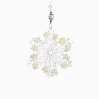 Ёлочная игрушка &laquo;Зимнее волшебство. Снежинка ажурная&raquo;, d=12 см, прозрачный, МИКС