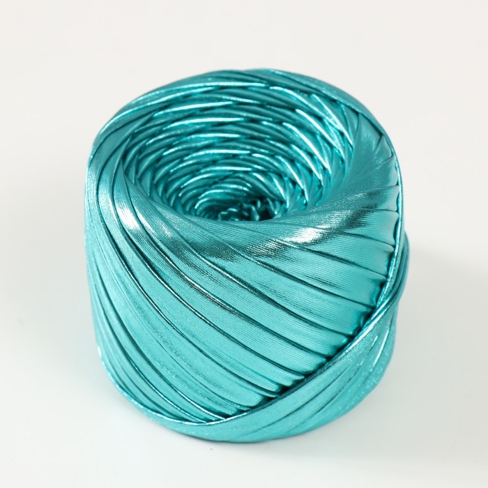 Трикотажная пряжа металлик "Дискотека" 100г (Бирюза)