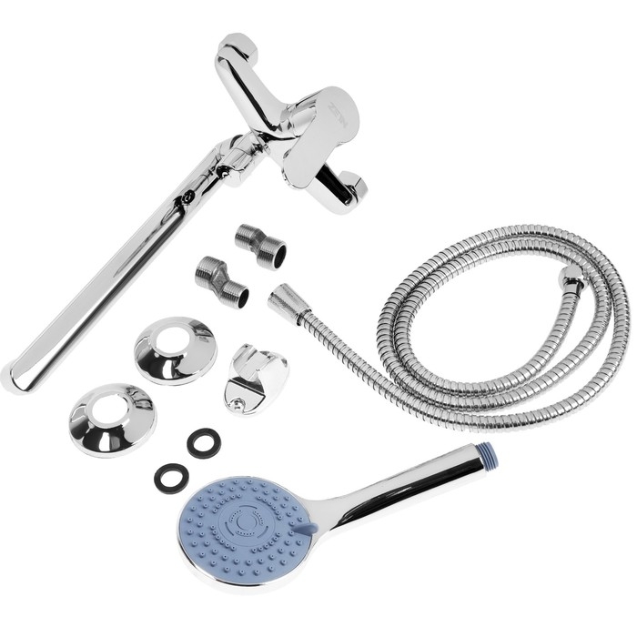 Смеситель для ванны ZEIN Z3380, картридж 35 мм, с душевым набором, лейка 4 режима, хром Смеситель для ванны ZEIN Z3380, картридж 35 мм, с душевым набором, лейка 4 режима, хром