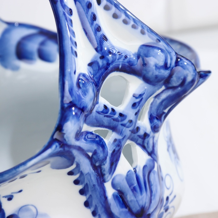 Конфетница «Весна», 21×13×18 см, гжель