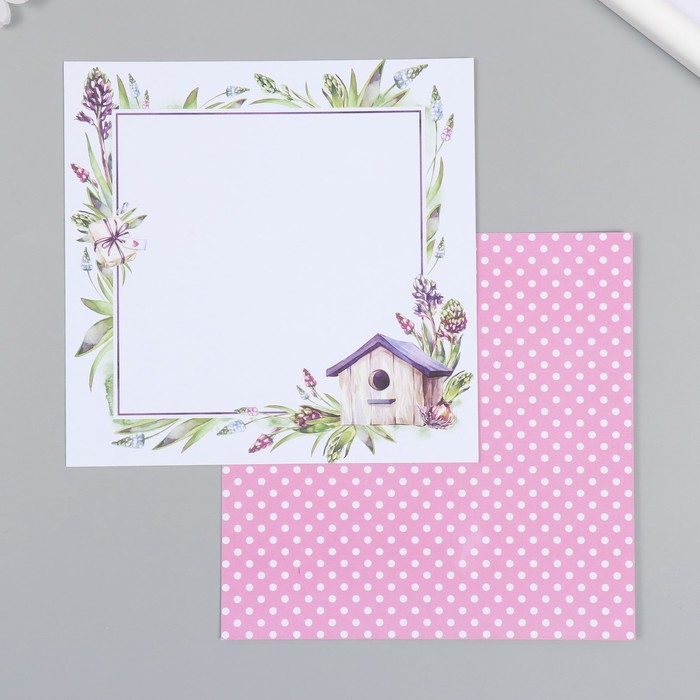 Набор бумаги для скрапбукинга 24 листа 12 дизайнов "История романтики" 160 гр 15,2х15,2 см