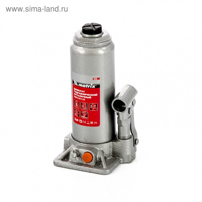Домкрат гидравлический MATRIX 50765, бутылочный, 6 т, высота подъема 216-413 мм Домкрат гидравлический MATRIX 50765, бутылочный, 6 т, высота подъема 216-413 мм