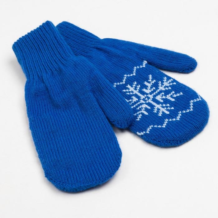 Варежки женские, цвет синий, размер 18 Варежки женские, цвет синий, размер 18