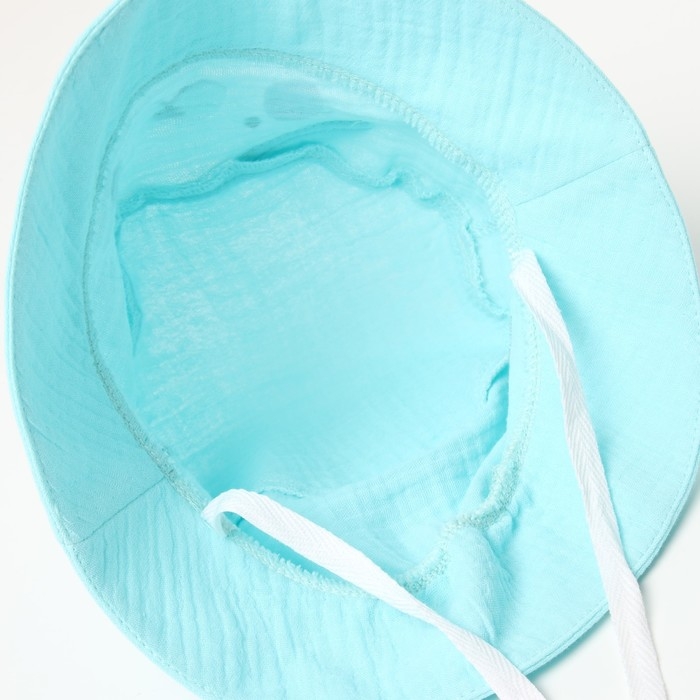 Панама для девочки, цвет мятно-голубой, размер 46 Панама для девочки, цвет мятно-голубой, размер 46