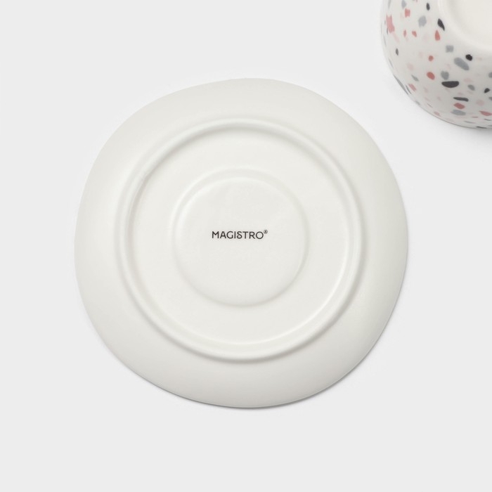 Набор чайный фарфоровый Magistro Terazzo, 4 предмета: 2 чашки 150 мл, 2 блюдца d=12,5 см Набор чайный фарфоровый Magistro Terazzo, 4 предмета: 2 чашки 150 мл, 2 блюдца d=12,5 см