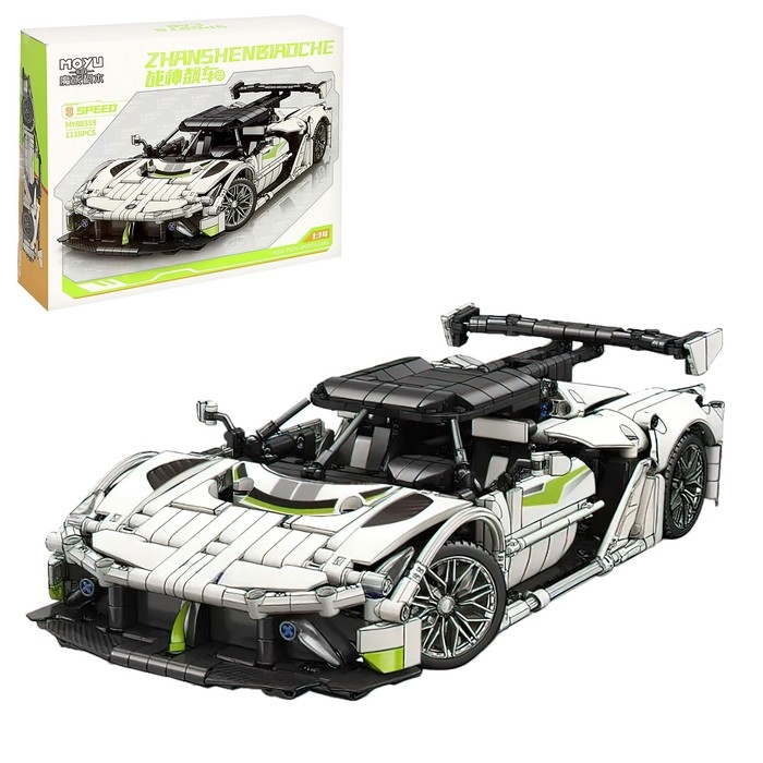 Конструктор гоночная машина «Техно. Jesko», открываются двери, 1116 деталей Конструктор гоночная машина «Техно. Jesko», открываются двери, 1116 деталей