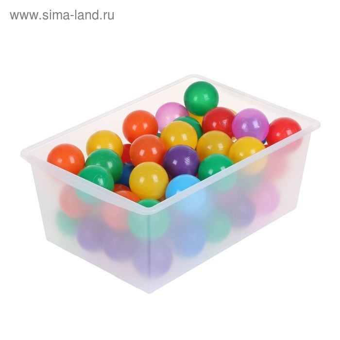 Ящик универсальный для хранения с крышкой, объём 30л, цвет прозрачно-матовый Ящик универсальный для хранения с крышкой, объём 30л, цвет прозрачно-матовый