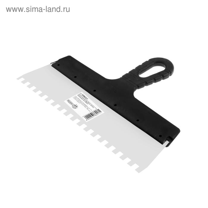 Шпатель зубчатый ЛОМ, 300 мм, зуб 8 мм, нержавеющая сталь Шпатель зубчатый ЛОМ, 300 мм, зуб 8 мм, нержавеющая сталь