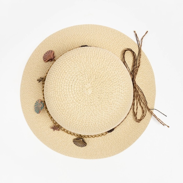 Шляпа женская MINAKU цвет бежевый, р-р 56-58 Шляпа женская MINAKU цвет бежевый, р-р 56-58