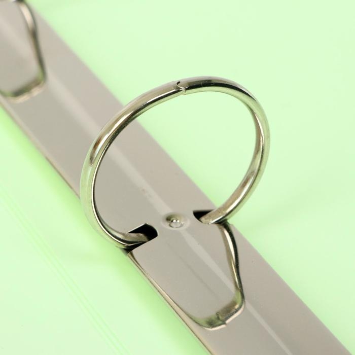 Папка на 4 кольцах А4, Calligrata, 40 мм, 500 мкм, салатовая неон Папка на 4 кольцах А4, Calligrata, 40 мм, 500 мкм, салатовая неон