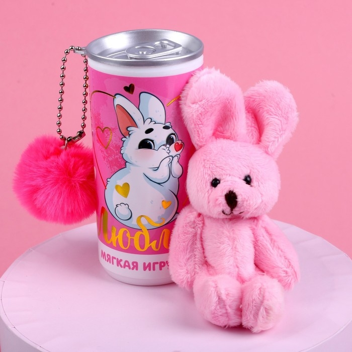 Мягкая игрушка «Люблю!», зайчик, цвета МИКС Мягкая игрушка «Люблю!», зайчик, цвета МИКС