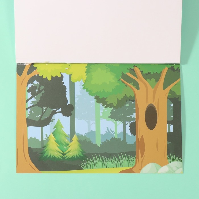 Наклейки в книжке Наклейки в книжке "Животные" + 5 фонов 20,7х14,2 см