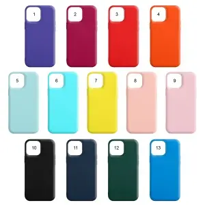 Чехол для iPhone 13 Mini Silicone WS (без лого, в прозрачном пакете)