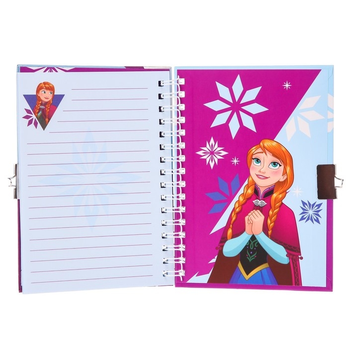 Записная книжка на замочке А6, Записная книжка на замочке А6, "Эльза", 50 листов, Холодное сердце