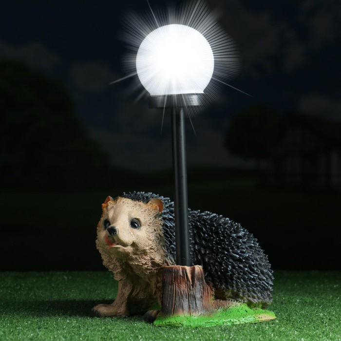 Садовый фонарь  Садовый фонарь "Ёжик на ножках с фонарем" 25 см МИКС