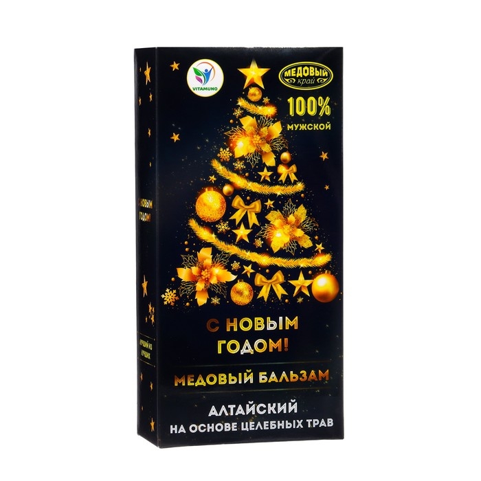 Новогодний медовый бальзам Vitamuno алтайский  Новогодний медовый бальзам Vitamuno алтайский "Мужской", 250 мл