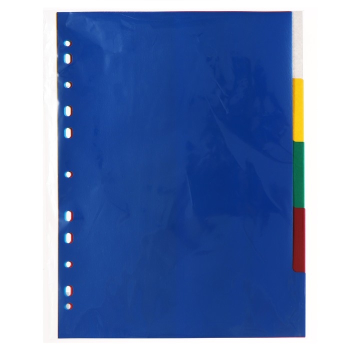 Набор разделителей листов А4 Office-2000, 5 листов без индексации, цветные, пластик 120 мкм Набор разделителей листов А4 Office-2000, 5 листов без индексации, цветные, пластик 120 мкм